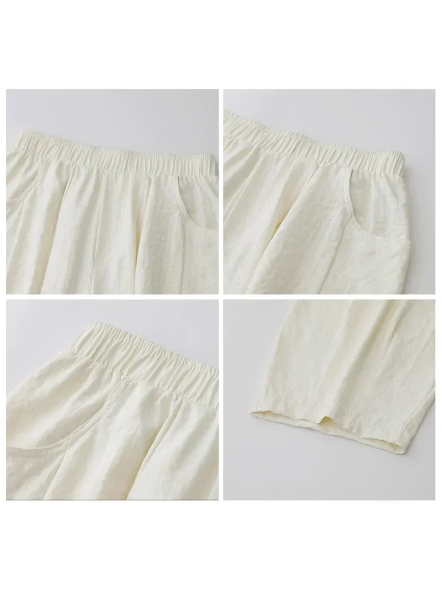 The Amalfi White Wide-Leg Trousers | High-Waisted & Pleated