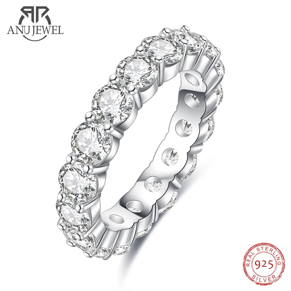 Lumina Eternity Band | 5ct D-Color Moissanite & 925 Sterling Silver