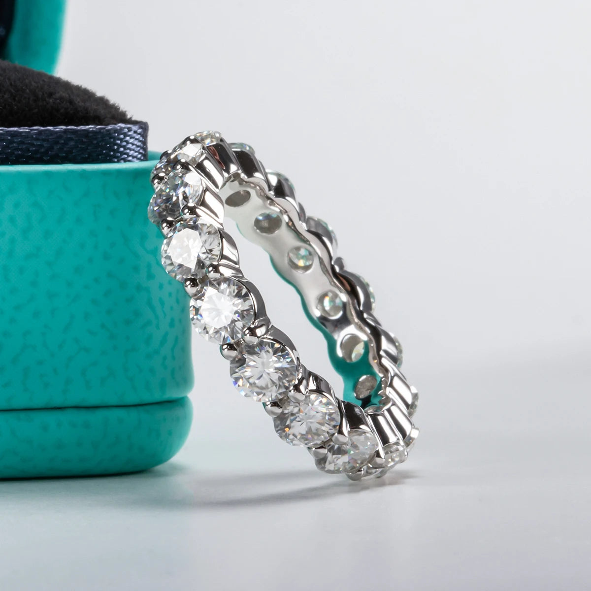 Lumina Eternity Band | 5ct D-Color Moissanite & 925 Sterling Silver