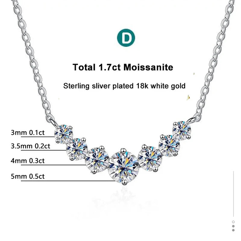 he Radiant Smile Necklace | 1.7ct Moissanite & 925 Silver