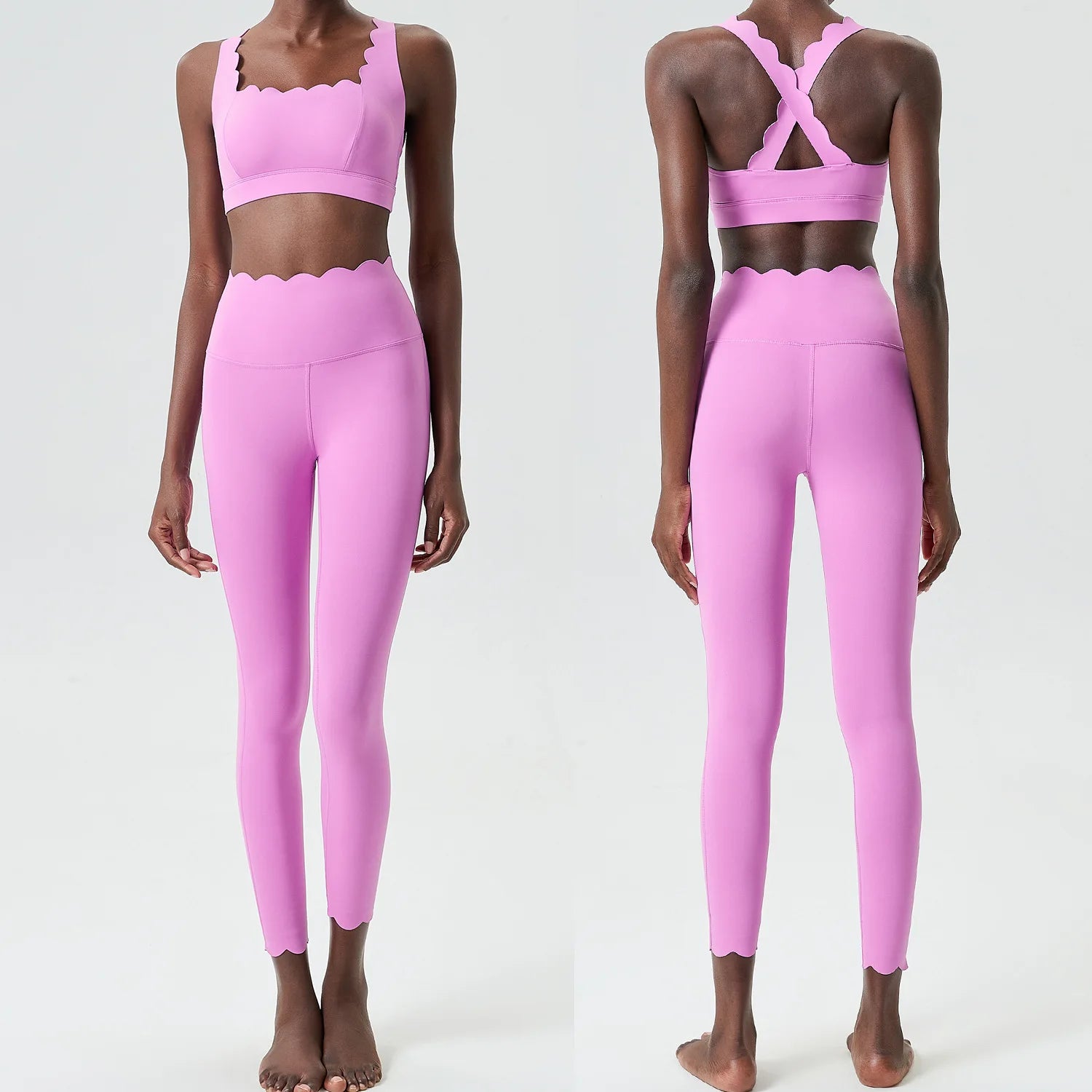 Pro-Flex Nylon Activewear Set | High Impact Cross-Back