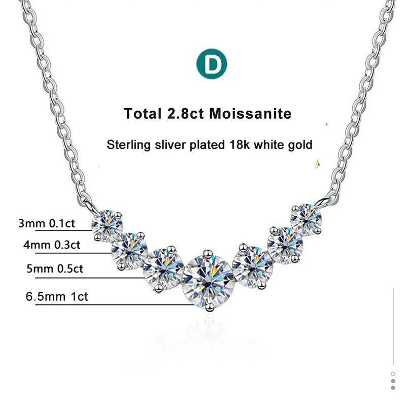 he Radiant Smile Necklace | 1.7ct Moissanite & 925 Silver
