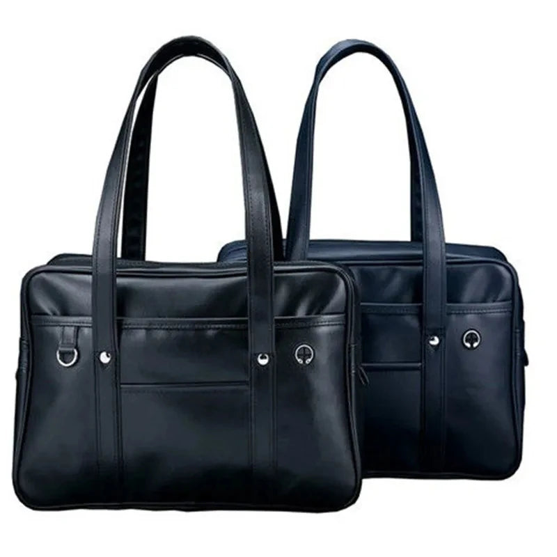 Classic Japanese Academy Tote | PU Leather Schoolbag