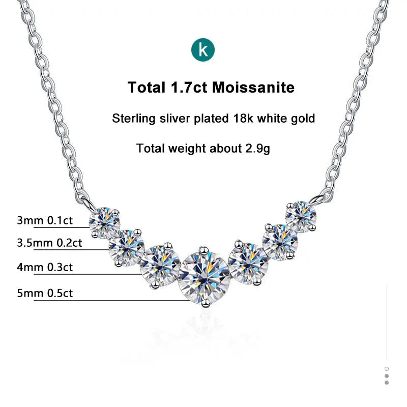 he Radiant Smile Necklace | 1.7ct Moissanite & 925 Silver
